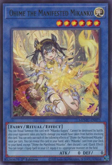 Ohime the Manifested Mikanko MZMU-EN073 Yu-Gi-Oh card from Maze of Muertos