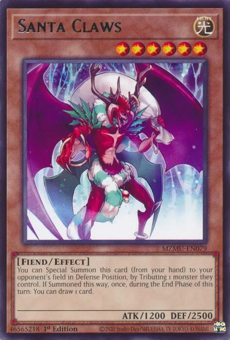 Santa Claws MZMU-EN079 Yu-Gi-Oh card from Maze of Muertos