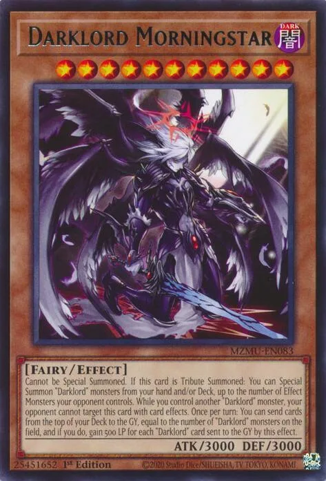 Darklord Morningstar MZMU-EN083 Yu-Gi-Oh card from Maze of Muertos