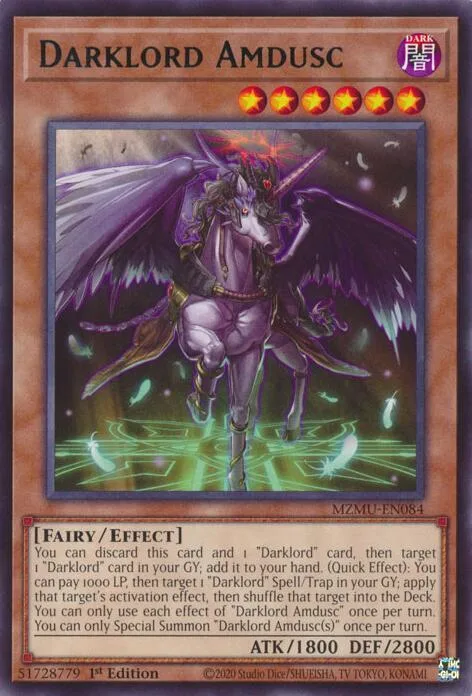 Darklord Amdusc MZMU-EN084 Yu-Gi-Oh card from Maze of Muertos