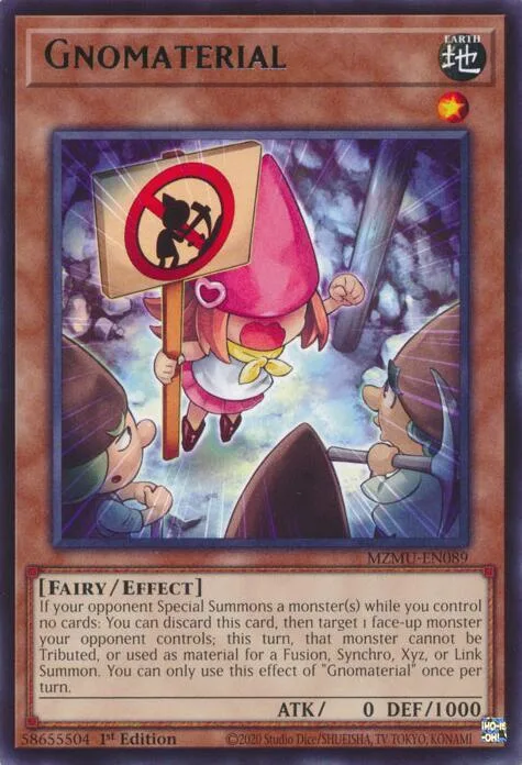 Gnomaterial MZMU-EN089 Yu-Gi-Oh card from Maze of Muertos