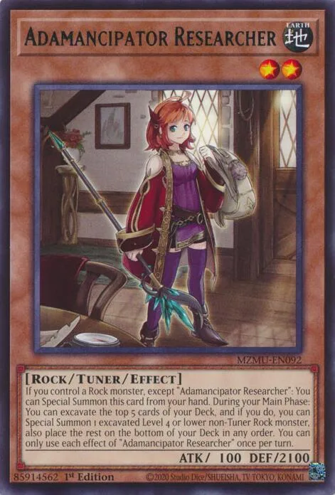 Adamancipator Researcher MZMU-EN092 Yu-Gi-Oh card from Maze of Muertos