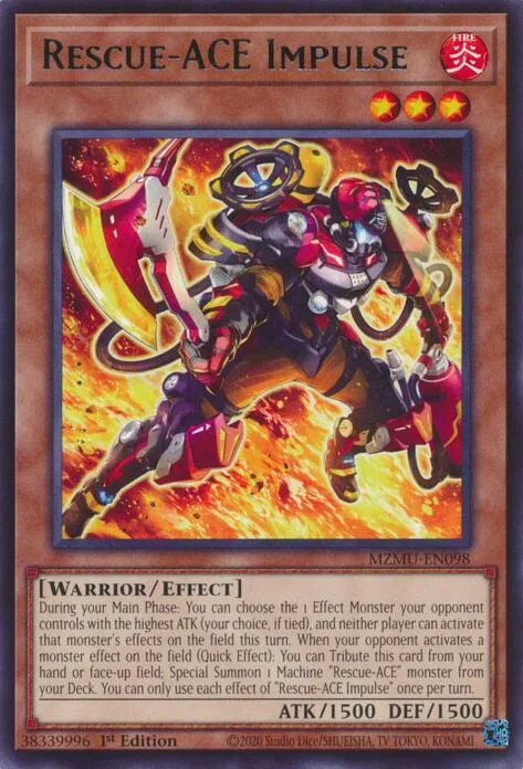 Rescue-ACE Impulse MZMU-EN098 Yu-Gi-Oh card from Maze of Muertos