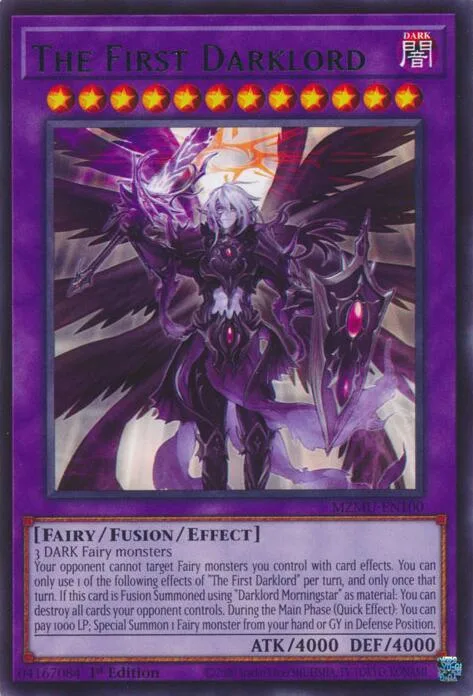 The First Darklord MZMU-EN100 Yu-Gi-Oh card from Maze of Muertos