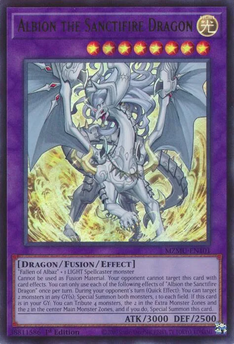 Albion the Sanctifire Dragon MZMU-EN101 Yu-Gi-Oh card from Maze of Muertos