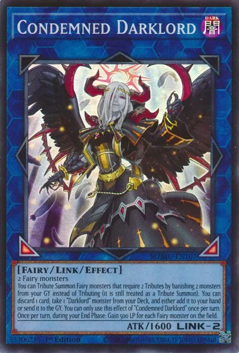 Condemned Darklord MZMU-EN107 Yu-Gi-Oh card from Maze of Muertos