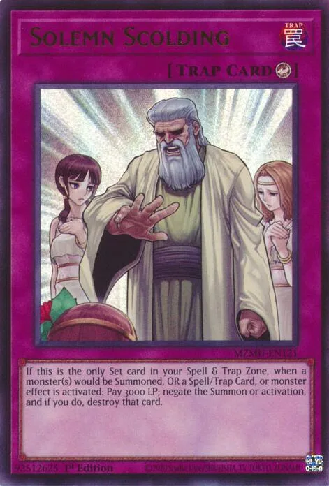 Solemn Scolding MZMU-EN121 Yu-Gi-Oh card from Maze of Muertos