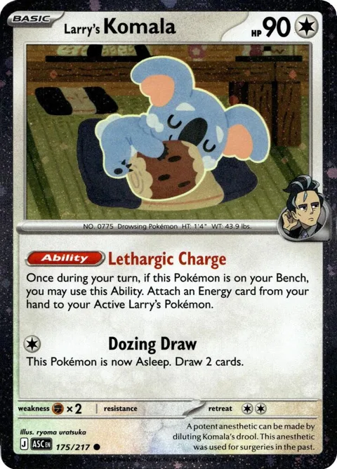 Larry's Komala - 175/217 Cosmo Holo #175/217 Holofoil Pokémon card from Miscellaneous Cards & Products