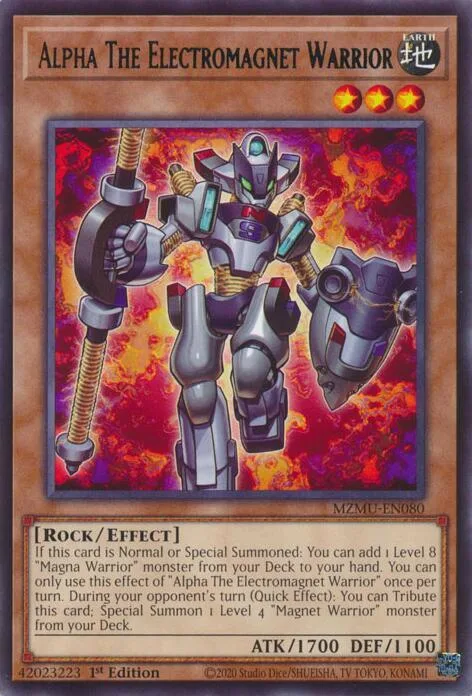 Alpha The Electromagnet Warrior MZMU-EN080 Yu-Gi-Oh card from Maze of Muertos