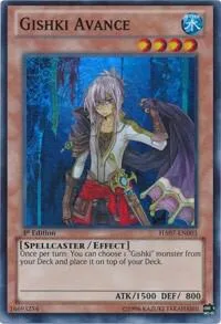 Gishki Avance HA07-EN003 Unlimited Yu-Gi-Oh card from Hidden Arsenal 7: Knight of Stars