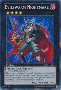 Evilswarm Nightmare HA07-EN023 1st Edition Yu-Gi-Oh card from Hidden Arsenal 7: Knight of Stars
