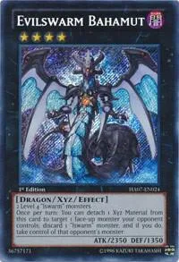 Evilswarm Bahamut HA07-EN024 1st Edition Yu-Gi-Oh card from Hidden Arsenal 7: Knight of Stars