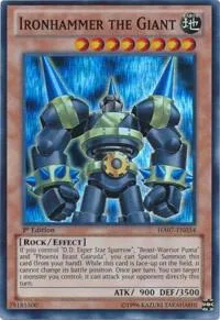 Ironhammer the Giant HA07-EN034 Yu-Gi-Oh card from Hidden Arsenal 7: Knight of Stars