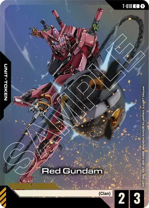 Red Gundam Token Premium Card Collection Gundam Assemble T-018 Gundam card from Gundam Promotional Cards