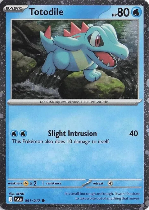 Totodile Cosmos Holo #041/217 Holofoil Pokémon card from Miscellaneous Cards & Products