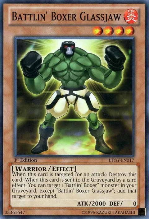 Battlin' Boxer Glassjaw LTGY-EN017 1st Edition Yu-Gi-Oh card from Lord of the Tachyon Galaxy
