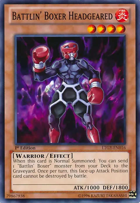 Battlin' Boxer Headgeared LTGY-EN016 Yu-Gi-Oh card from Lord of the Tachyon Galaxy