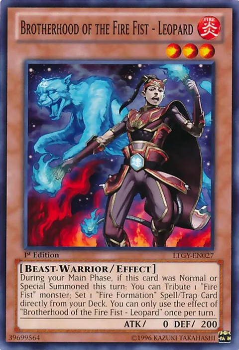 Brotherhood of the Fire Fist - Leopard LTGY-EN027 Unlimited Yu-Gi-Oh card from Lord of the Tachyon Galaxy