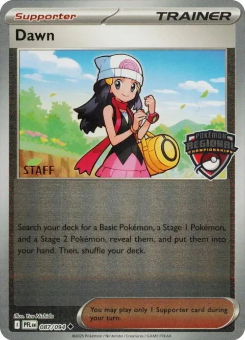 Dawn Regional Championship [Staff] #087/094 Reverse Holofoil Pokémon card from League & Championship Cards