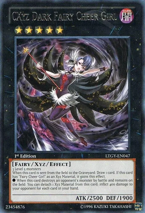 CXyz Dark Fairy Cheer Girl LTGY-EN047 Unlimited Yu-Gi-Oh card from Lord of the Tachyon Galaxy