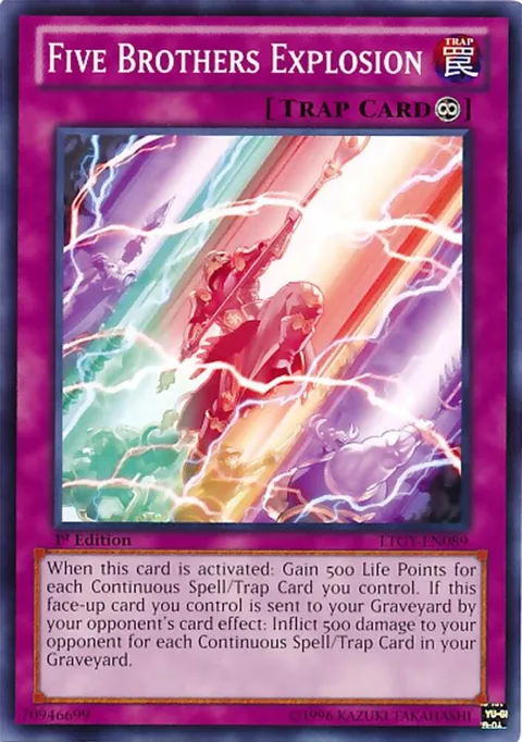 Five Brothers Explosion LTGY-EN089 Yu-Gi-Oh card from Lord of the Tachyon Galaxy