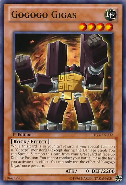 Gogogo Gigas LTGY-EN002 1st Edition Yu-Gi-Oh card from Lord of the Tachyon Galaxy