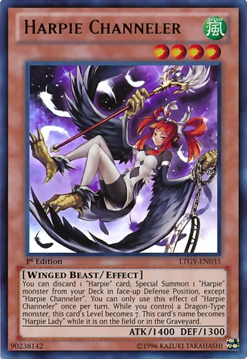 Harpie Channeler LTGY-EN035 1st Edition Yu-Gi-Oh card from Lord of the Tachyon Galaxy