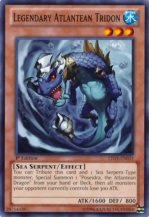 Legendary Atlantean Tridon LTGY-EN033 1st Edition Yu-Gi-Oh card from Lord of the Tachyon Galaxy
