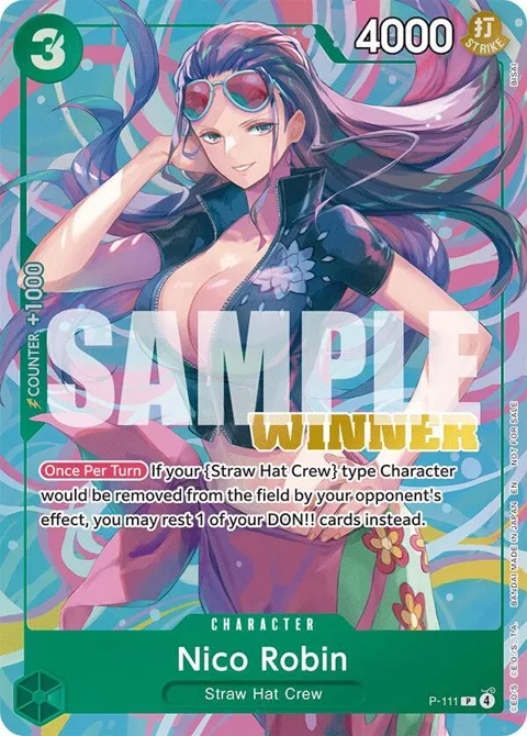 Nico Robin Heroines Battle Winner Pack P-111 One Piece card from One Piece Promotion Cards