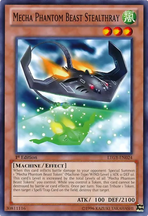 Mecha Phantom Beast Stealthray LTGY-EN024 Yu-Gi-Oh card from Lord of the Tachyon Galaxy