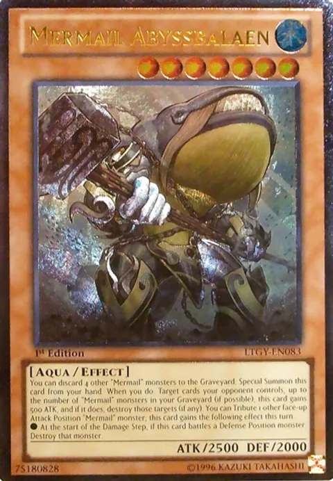 Mermail Abyssbalaen Ultimate Rare LTGY-EN083 1st Edition Yu-Gi-Oh card from Lord of the Tachyon Galaxy