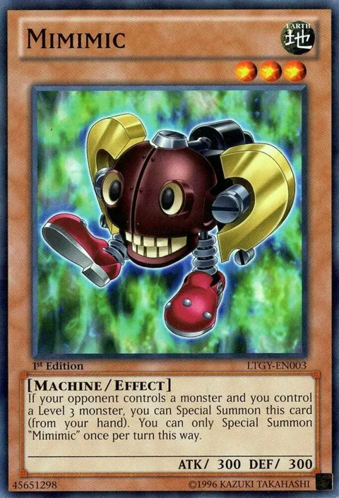 Mimimic LTGY-EN003 Yu-Gi-Oh card from Lord of the Tachyon Galaxy