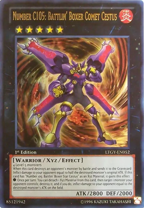 Number C105: Battlin' Boxer Comet Cestus LTGY-EN052 Unlimited Yu-Gi-Oh card from Lord of the Tachyon Galaxy