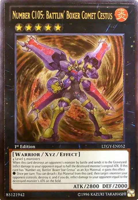 Number C105: Battlin' Boxer Comet Cestus Ultimate Rare LTGY-EN052 1st Edition Yu-Gi-Oh card from Lord of the Tachyon Galaxy