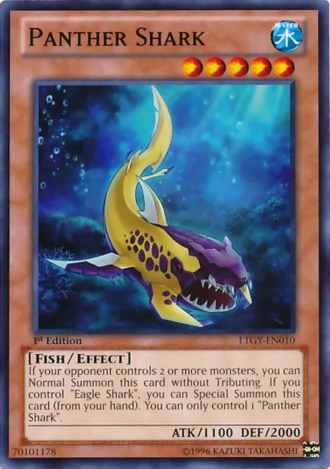 Panther Shark LTGY-EN010 Unlimited Yu-Gi-Oh card from Lord of the Tachyon Galaxy