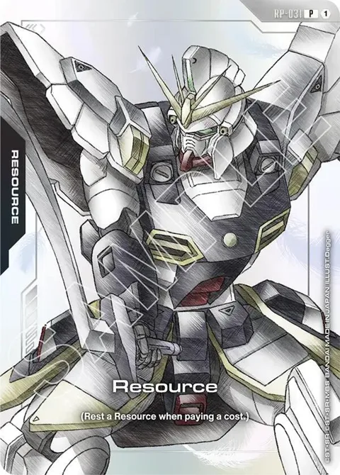 Resource Premium Accessory Set - Mobile Suit Gundam Wing RP-031 Gundam card from Promotional Resource Tokens