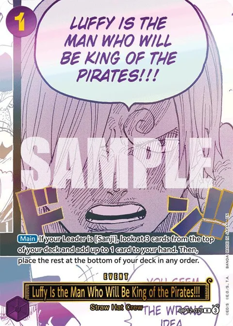 Luffy Is the Man Who Will Be King of the Pirates!!! Japanese Version 3rd Anniversary Set OP12-079 One Piece card from One Piece Promotion Cards
