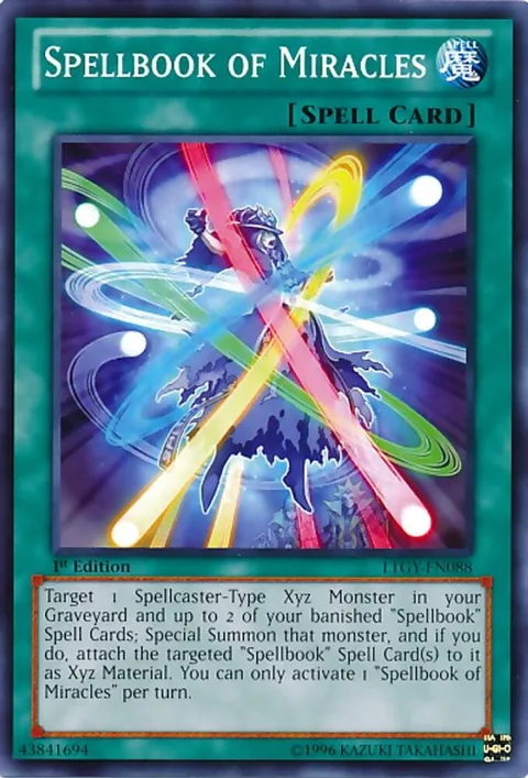 Spellbook of Miracles LTGY-EN088 Unlimited Yu-Gi-Oh card from Lord of the Tachyon Galaxy