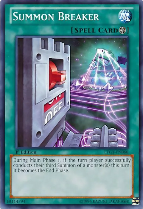 Summon Breaker LTGY-EN068 1st Edition Yu-Gi-Oh card from Lord of the Tachyon Galaxy