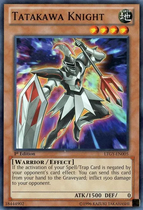 Tatakawa Knight LTGY-EN005 Unlimited Yu-Gi-Oh card from Lord of the Tachyon Galaxy
