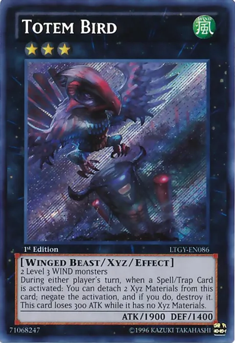 Totem Bird LTGY-EN086 Unlimited Yu-Gi-Oh card from Lord of the Tachyon Galaxy