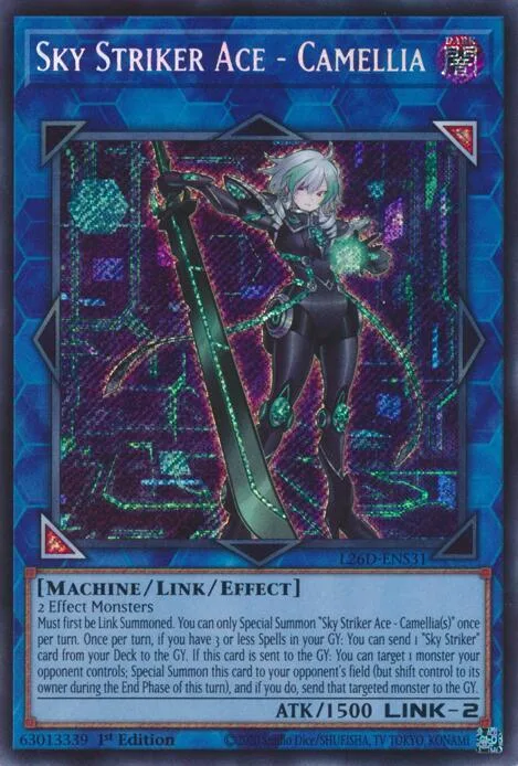 Sky Striker Ace - Camellia Secret Rare L26D-ENS31 Yu-Gi-Oh card from Legendary Modern Decks 2026