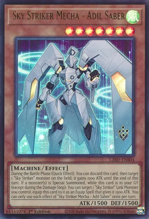 Sky Striker Mecha - Adil Saber L26D-ENS04 Yu-Gi-Oh card from Legendary Modern Decks 2026