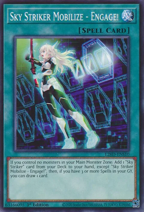Sky Striker Mobilize - Engage! L26D-ENS10 Yu-Gi-Oh card from Legendary Modern Decks 2026