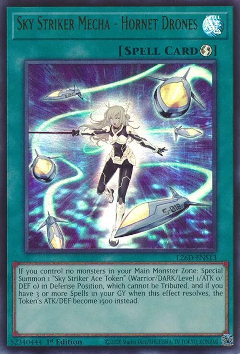 Sky Striker Mecha - Hornet Drones L26D-ENS13 Yu-Gi-Oh card from Legendary Modern Decks 2026