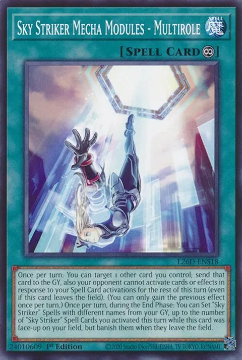 Sky Striker Mecha Modules - Multirole L26D-ENS18 Yu-Gi-Oh card from Legendary Modern Decks 2026