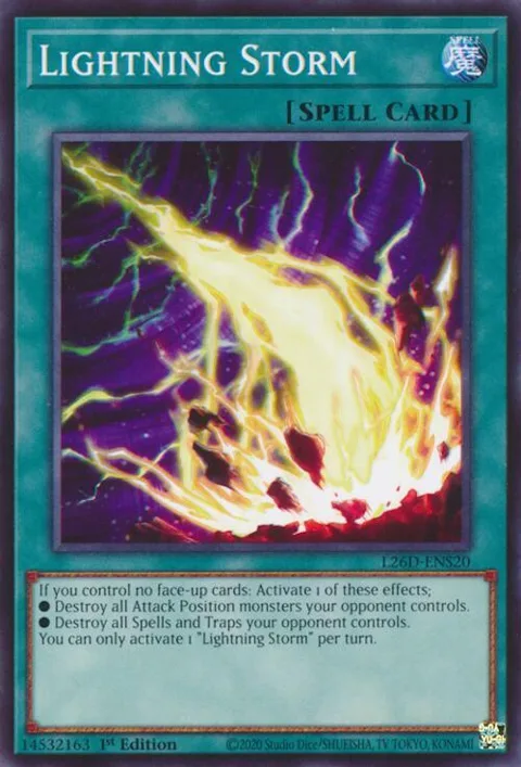 Lightning Storm L26D-ENS20 Yu-Gi-Oh card from Legendary Modern Decks 2026