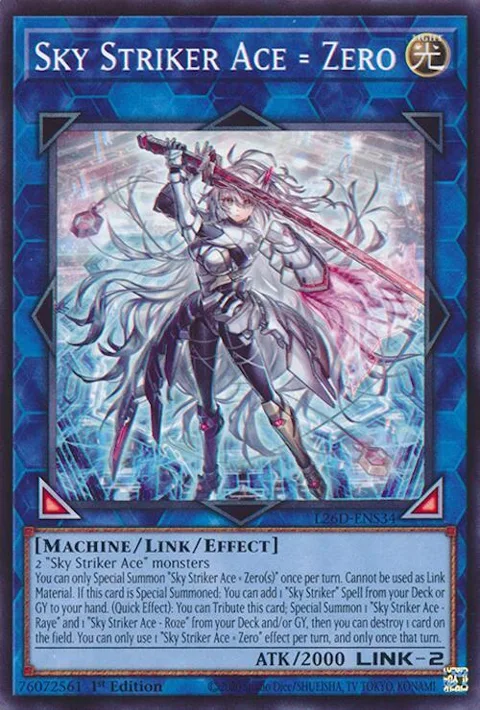Sky Striker Ace = Zero L26D-ENS34 Yu-Gi-Oh card from Legendary Modern Decks 2026