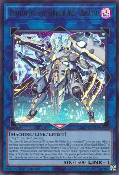 Prototype Sky Striker Ace - Amatsu L26D-ENS35 Yu-Gi-Oh card from Legendary Modern Decks 2026