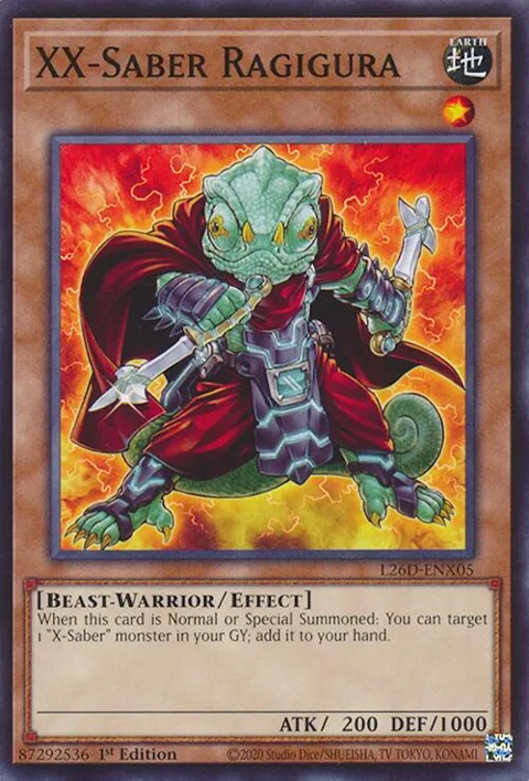 XX-Saber Ragigura L26D-ENX05 Yu-Gi-Oh card from Legendary Modern Decks 2026